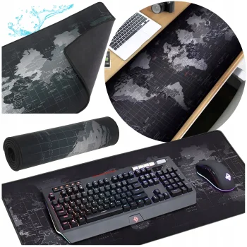 Podkładka na biurko Pod Mysz i Klawiaturę Gamingowa Mapa Świata 90x40 Duża