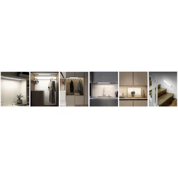 Bezprzewodowa Lampka LED do Szafki Szafy Z czujnikiem Ruchu Zmierzchu 32cm