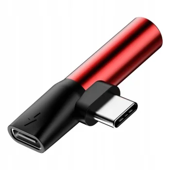 Adapter Przejściówka USB-C do MiniJack do słuchawek z ładowaniem Baseus