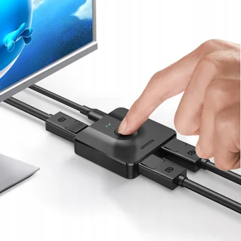 Adapter Przełącznik Spliter dla DisplayPort 4K 1080p 2 wejścia 1 Wyjście