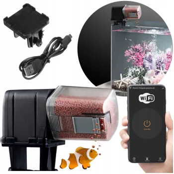 Automatyczny Podajnik Dozownik Pokarmu dla Ryb WiFi do Akwarium TUYA Smart