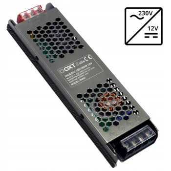 Zasilacz 12V LED DC 200W 5A 10A 16A Montażowy Slim PRO Do Taśm Sterowników Smart