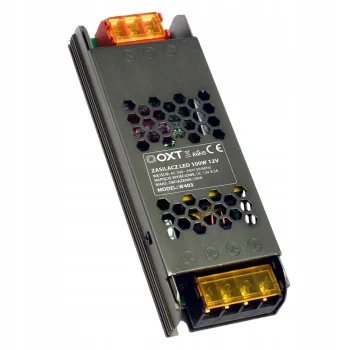 Zasilacz 12V LED DC 100W 5A 8A Montażowy Slim PRO Do Taśm Sterowników