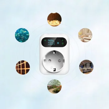 Gniazdko z Termostatem 230V 16A 3600W z czujnikiem 3m WiFi TUYA Smart OLED