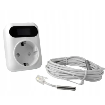 Gniazdko z Termostatem 230V 16A 3600W z czujnikiem 3m WiFi TUYA Smart OLED