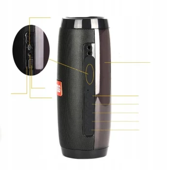 Głośnik Bluetooth TG157 + Kabel AUX minijack 3,5cm + Kabel Micro USB czarny