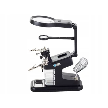 Trzecia Ręka do Lutowania LUPA Podświetlenie LED Uchwyt Naprawy Elektroniki