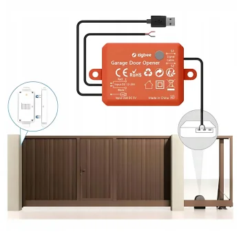 Sterownik Bramy Przesuwnej ZigBee TUYA Z czujnikiem Zamknięcia Otwarcia RF