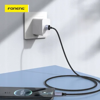 Kabel USB USB-C 1,2m Szybki Mocny Oplot 3A Szybkie ładowanie QC PD FONENG