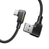 Mcdodo Kabel kątowy QC USB do USB-C 90 stopni LED 2A 1,2m Boczny