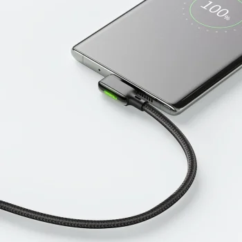 Mcdodo Kabel kątowy QC USB do USB-C 90 stopni LED 2A 1,2m Boczny