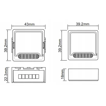 Przekaźnik Beznapięciowy Sterownik WiFi NO NC 5A AC 230 DC 5V 12-48V TUYA
