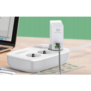 Inteligentna listwa zasilająca Wi-Fi LDNIO SEW3452, TUYA z ładowarką QC USB