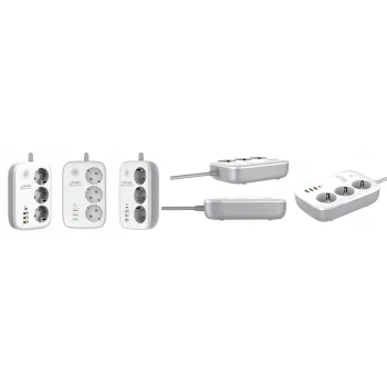 Inteligentna listwa zasilająca Wi-Fi LDNIO SEW3452, TUYA z ładowarką QC USB