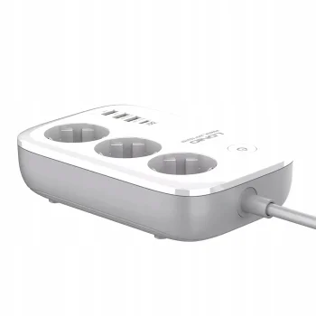 Inteligentna listwa zasilająca Wi-Fi LDNIO SEW3452, TUYA z ładowarką QC USB
