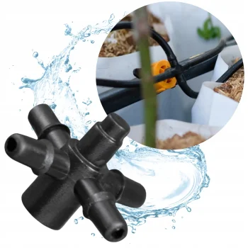 Czwórnik Rozdzielacz do Emiterów Nawadniania Kroplowników Patykowych na 4