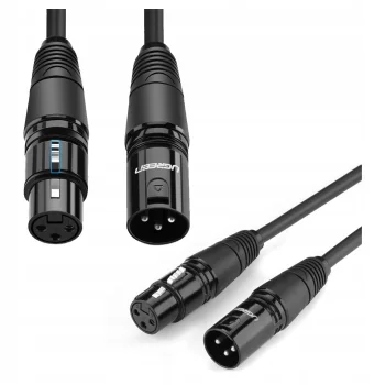 UGREEN Kabel Audio 5m XLR Żeński do XLR Męski 3-Pin Do Mikrofonu Głośników