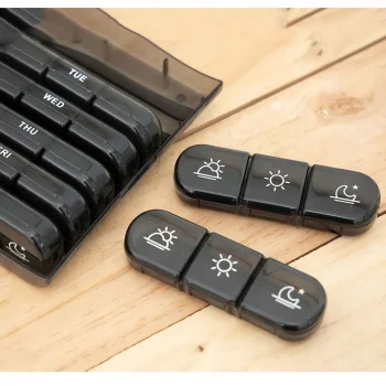 Organizer Na Leki Suplementy Leki tygodniowy 7 dniowy 3 pory dnia Zestaw