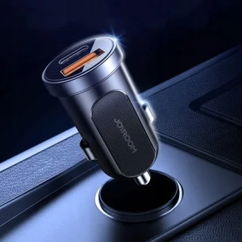 Joyroom ŁADOWARKA SAMOCHODOWA USB + USB-C PD QC