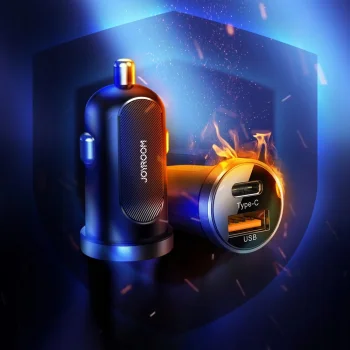 Joyroom ŁADOWARKA SAMOCHODOWA USB + USB-C PD QC
