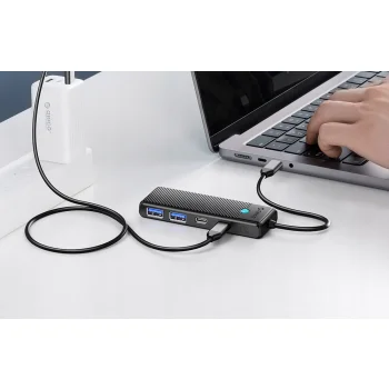HUB 4w1 USB-C 4 porty 2x USB 3.0 2xUSB-C 3.0 100W PD Orico