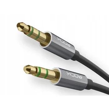Kabel AUDIO mini Jack 3,5mm 100cm 1m Dwustronny M-M Męski ROOCK