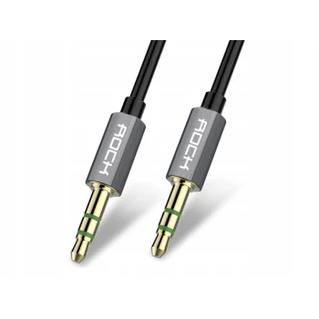 Kabel AUDIO mini Jack 3,5mm 100cm 1m Dwustronny M-M Męski ROOCK