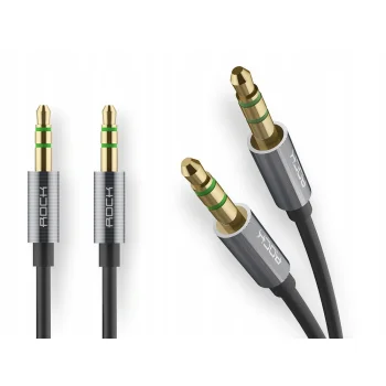 Kabel AUDIO mini Jack 3,5mm 100cm 1m Dwustronny M-M Męski ROOCK