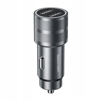Ładowarka Samochodowa 2x USB 12W Uniwersalna WK Designe