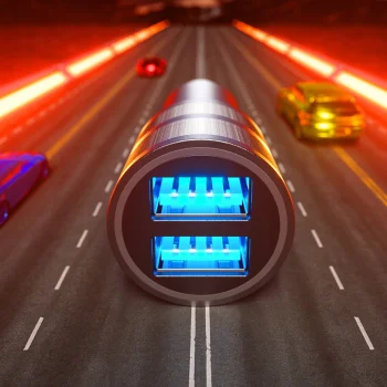 Ładowarka Samochodowa 2x USB 12W Uniwersalna WK Designe