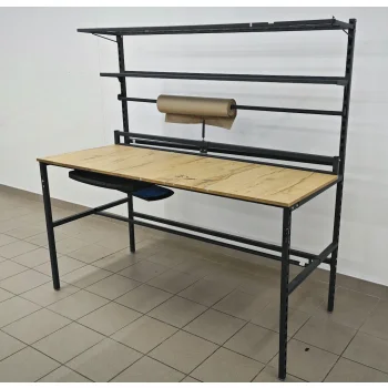 STÓŁ MAGAZYNOWY DO PAKOWANIA PACZEK 4LOP 80X180 cm + Półki Nóż i podstawka