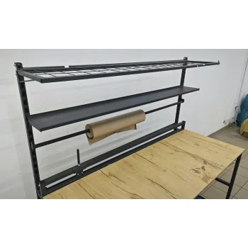 STÓŁ MAGAZYNOWY DO PAKOWANIA PACZEK 4LOP 80X180 cm + Półki Nóż i podstawka