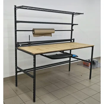 STÓŁ MAGAZYNOWY DO PAKOWANIA PACZEK 4LOP 80X180 cm + Półki Nóż i podstawka