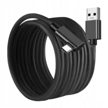 Kabel USB USB-C Kątowy Boczny Długi do grania Gogli Telefonu 5m 500cm