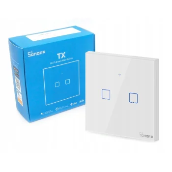 Sonoff TX T0 2C Dotykowy 2 kanałowy włącznik WiFi