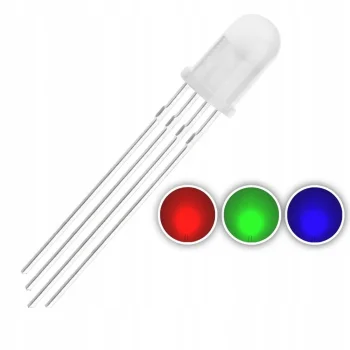 1 x Dioda LED RGB 3 kolorowa 5mm  - do mikrokontrolerów Arduino, ESP8266