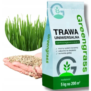 TRAWA NASIONA Uniwersalna ODPORNA NA DEPTANIE WIELOLETNIA GĘSTA 15kg