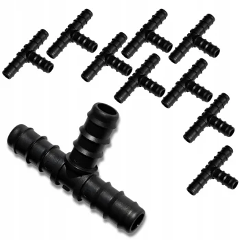 10x TRÓJNIKI WCISKANE 20X20X20 DO MOCOWANIA LINII RURY KROPLUJĄCEJ PE