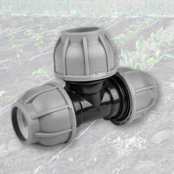 TRÓJNIK SKRĘCANY fi20 mm na Rurę Wąż PE Złączka NAWADNIANIE PN10