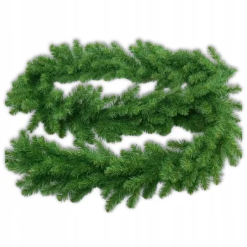 GIRLANDA ŚWIĄTECZNA SZTUCZNA DŁUGA ZIELONA CHOINKOWA GĘSTA ŁAŃCUCH 2,7M