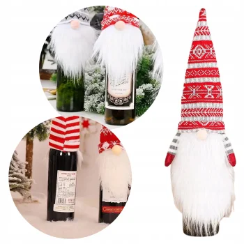 POKROWIEC NA BUTELKĘ WINO Świąteczny Na Święta SKRZAT KRASNAL Ozdoba