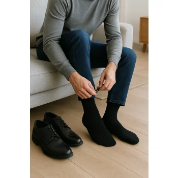 10x Skarpetki bawełniane FROTTA Frotte Męskie CZARNE Skarpety Frota 39-42