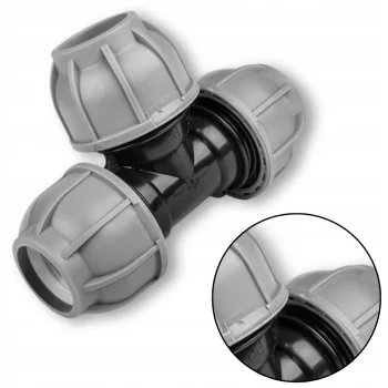 TRÓJNIK SKRĘCANY fi20 mm na Rurę Wąż PE Złączka NAWADNIANIE PN10