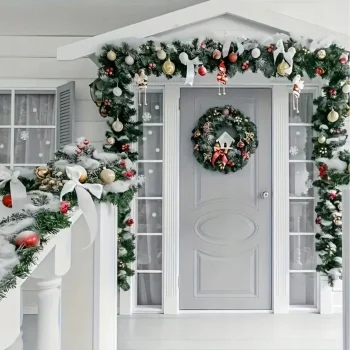 GIRLANDA ŚWIĄTECZNA SZTUCZNA DŁUGA ZIELONA CHOINKOWA GĘSTA ŁAŃCUCH 2,7M